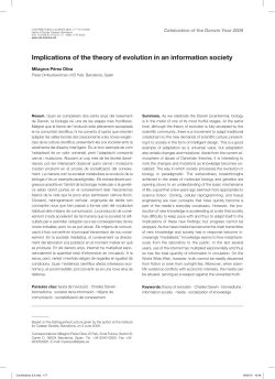 Implications of the theory of evolution in an information society