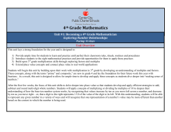 4th Grade Mathematics
