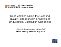 Does weather explain - Energy Policy Research Group