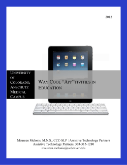 Way Cool “App”tivities in Education