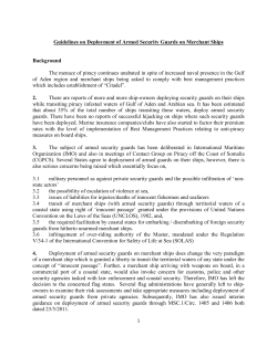 Guidelines on Deployment of Armed Security Guards on Merchant