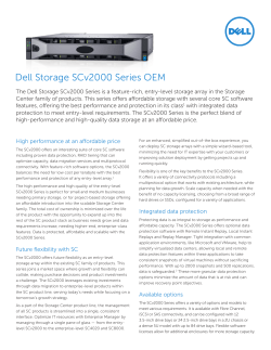 Spec sheet: Dell Storage SCv2000 Series OEM