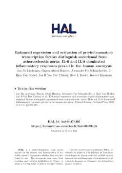 Enhanced expression and activation of pro-inflammatory