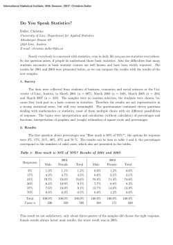 Do You Speak Statistics?