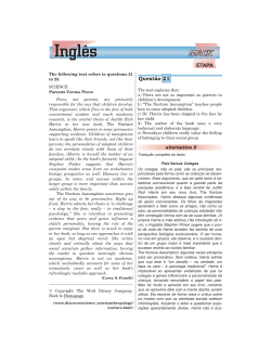 Ingl&ecirc;s - Etapa