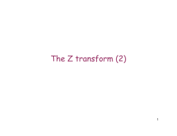 L19. The Z-Transform. ROC properties.