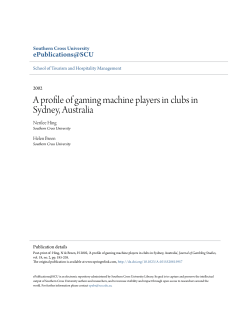 A profile of gaming machine players in clubs in Sydney, Australia