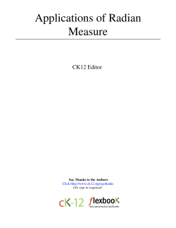 Applications of Radian Measure