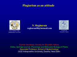 Plagiarism as an attitude