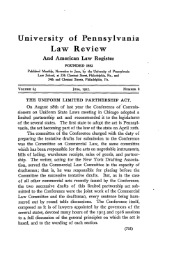 The Uniform Limited Partnership Act