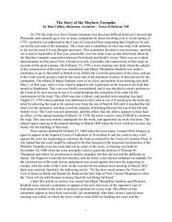 The Story of the Mayhew Turnpike