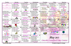 to open the Monthly Activities Calendar