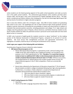 LULAC Education Advocacy Sheet