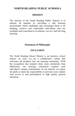 Student Handbook - North Reading Public School District