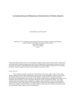 Conceptualizing and Measuring Characteristics of