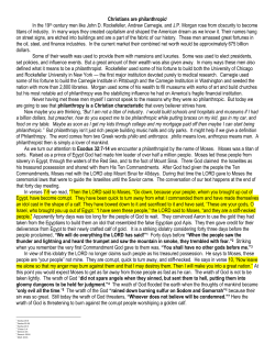Christians are philanthropici In the 19th century men like John D