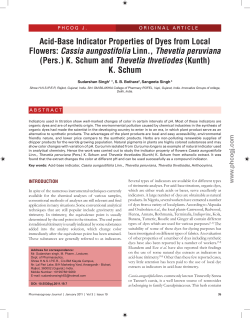 Acid-Base Indicator Properties of Dyes from Local