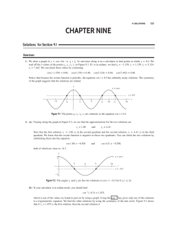 Solutions to homework problems, chapter 9