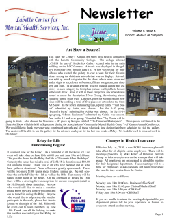 Newsletter - Labette Center for Mental Health Services