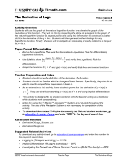 Teacher Notes PDF - TI Education
