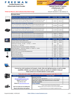 speaker equipment order form - National Council of Teachers of