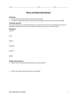 Rock and Boat Worksheet
