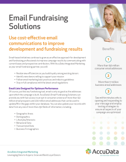 Email Fundraising Solutions - AccuData Integrated Marketing