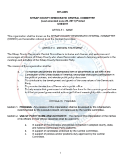 KCDCC by laws - Kitsap County Democratic Central Committee
