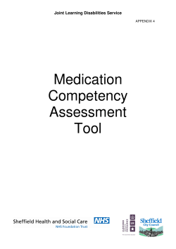 Medication Competency Assessment Tool