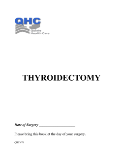 thyroidectomy - Quinte Health Care