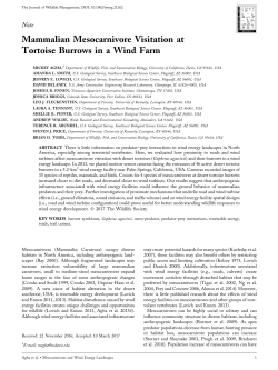 Mammalian mesocarnivore visitation at tortoise burrows in a wind farm