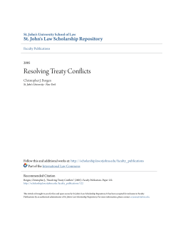 Resolving Treaty Conflicts - St. John`s Law Scholarship Repository
