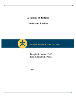 Juries and Racism - Keene Trial Consulting