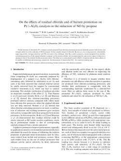 On the Effects of Residual Chloride and of Barium Promotion on Pt