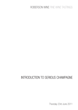 Introduction to Serious Champagne