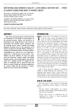 Article - Australian Journal of Advanced Nursing