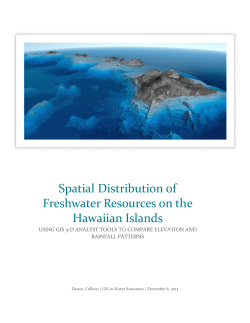 Spatial Distribution of Freshwater Resources on the Hawaiian Islands
