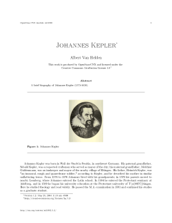Johannes Kepler
