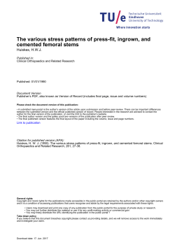 The Various Stress Patterns of Press