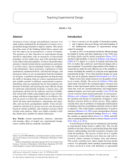 Teaching Experimental Design