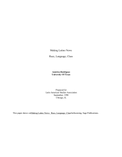 Making Latino News Race, Language, Class