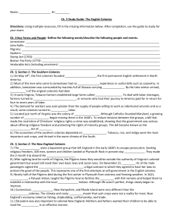 Name: Hr:______ Ch. 3 Study Guide