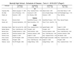 Teachers` Schedules - Bemidji Area Schools