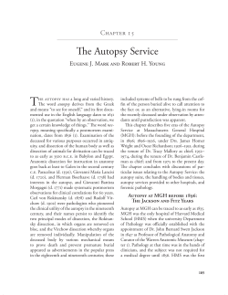 The Autopsy Service - Mass General Hospital