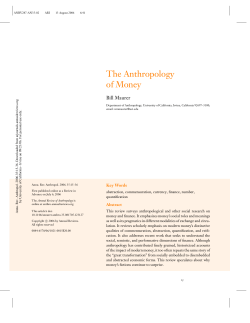 The Anthropology of Money - IMTFI