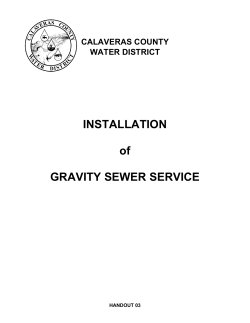 Installation of Residential Gravity Sewer Service
