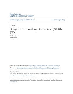 Bits and Pieces -- Working with Fractions [6th-8th grade]