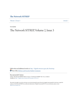 The Network SITREP, Volume 2, Issue 3