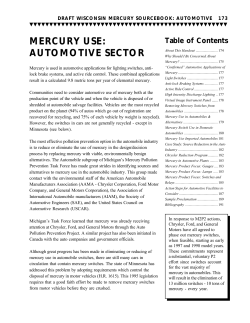 mercury use: automotive sector
