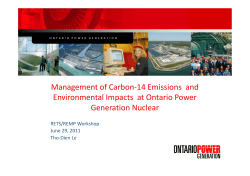 Management of Carbon-14 Emissions and Environmental Impacts at